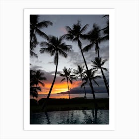 Sunset In Maui Art Print