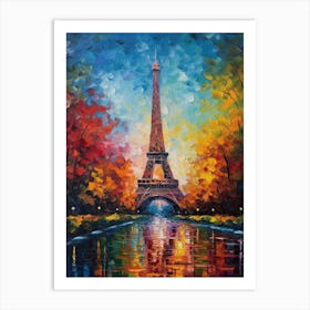 Eiffel Tower Paris France Monet Style 29 Art Print