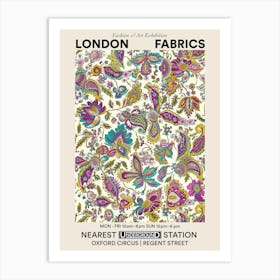Poster Iris Impress London Fabrics Floral Pattern 3 Art Print
