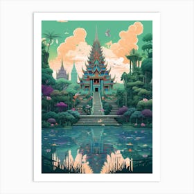 Temple Of The Emerald Buddha, Bangkok Thailand Art Print