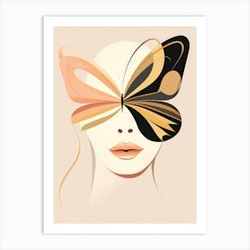 Butterfly Mask Art Print