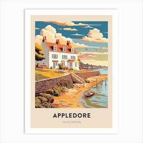 Devon Vintage Travel Poster Appledore Art Print