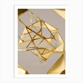 Gold Cubes Art Print