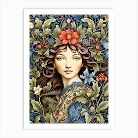 Fairie William Morris Style Art Print