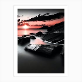 Sunset At The Beach 579 Art Print