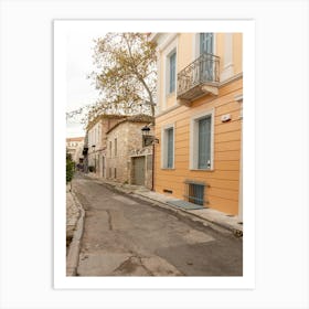 Alley In The Plaka Of Athens Art Print