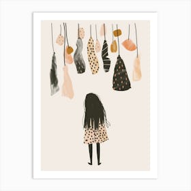 Little Girl Hanging Art Print