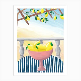 Lemons In A Bowl Art Print