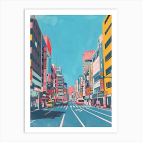 Akihabara Tokyo 4 Colourful Illustration Art Print