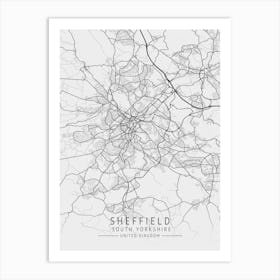 Sheffield City Map Art Print