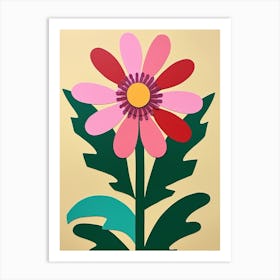 Cut Out Style Flower Art Daisy 1 Art Print