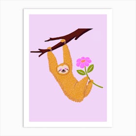 Cute Sloth Art Print
