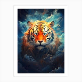 Tiger In The Clouds 1 Art Print