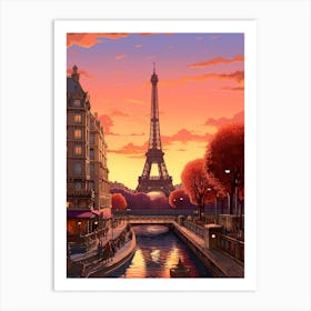 Paris Pixel Art 4 Art Print