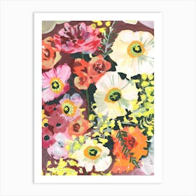 White Anemones Art Print