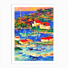 Port Of Kingstown Saint Vincent And The Grenadines Brushwork Painting harbour Art Print