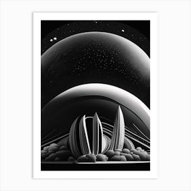 Planetarium Noir Comic Space Art Print