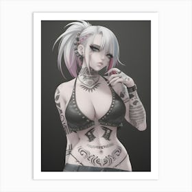 Pretty Punk Girl - Hall-O-Gram Creations 9 Art Print