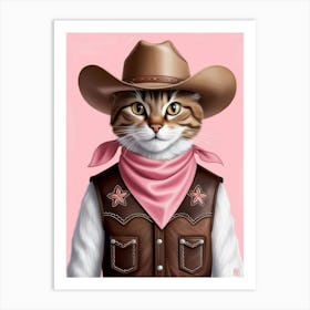 Cowboy Cat Art Print