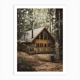 Woodland Cabin Art Print