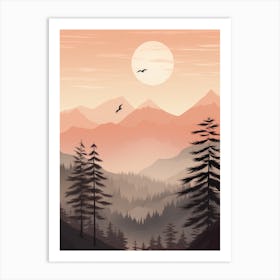 Sunset In The Mountains 23 Art Print