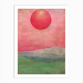 Red Sun 3 Art Print