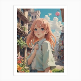 Anime Girl 8 Art Print