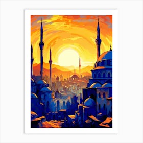 Hagia Sophia Ayasofya Pixel Art 9 Art Print
