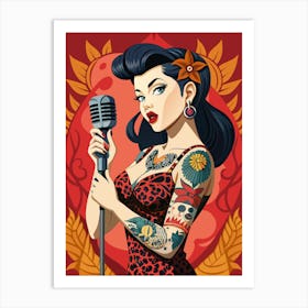 Pin Up Girl Art Print