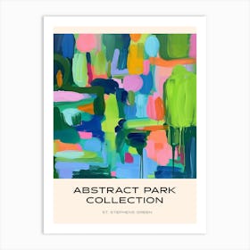 Abstract Park Collection Poster St Stephens Green Dublin 4 Art Print