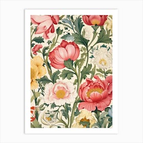 Floral Wallpaper 321 Art Print