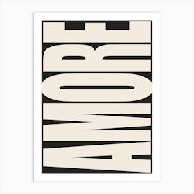 Amore - White & Black Art Print