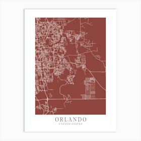 Orlando Map Art Print