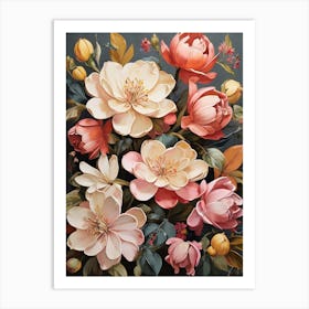 Painted Florals Honeysuckle Art Print 3 Art Print