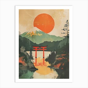 Itsukushima Shrine Mid Century Modern Art Print