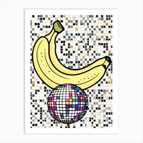 Banana And Disco Ball 3 Art Print