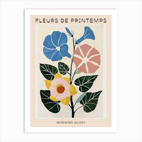 Spring Floral French Poster  Morning Glory 2 Art Print