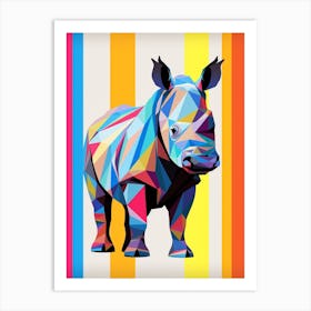 Rhinoceros Abstract Pop Art 1 Art Print