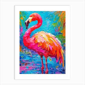 Flamingo Painting Art Print