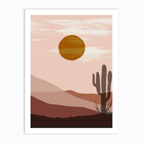 Sunset In The Desert 5 Art Print