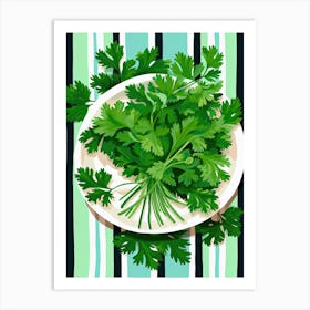 Cilantro Summer Illustration 1 Art Print