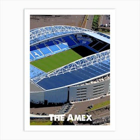 The Amex, Brighton, Stadium, Football, Art, Soccer, Wall Print, Art Print Art Print