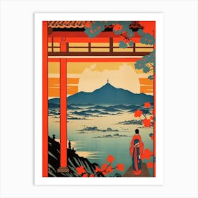 Miyajima Island, Japan Vintage Travel Art 4 Art Print