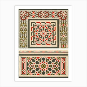Vintage Arabesque Decoration, Plate No, 81, Emile Prisses D’Avennes, La Decoration Arabe Art Print