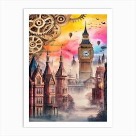 Steampunk London Art Print