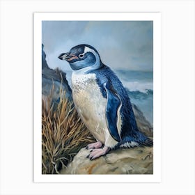 Adlie Penguin Oamaru Blue Penguin Colony Oil Painting 4 Art Print