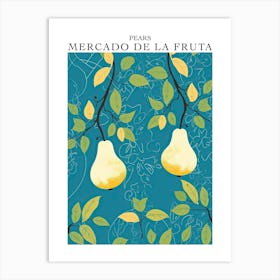 Mercado De La Fruta Pears Illustration 4 Poster Art Print