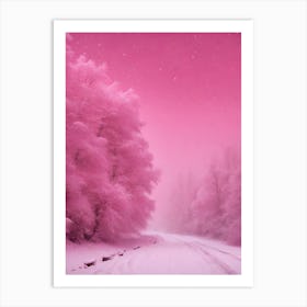 Pink Snowstorm 2 Art Print