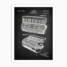 Accordion Musical Instrument, Music Teacher Gift, Vassos Accordion, Accordion Instrument Poster, Art, Piano Player Gift, Music Room, Mp555b1 Art Print