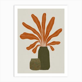 Orange Plant Art Print
